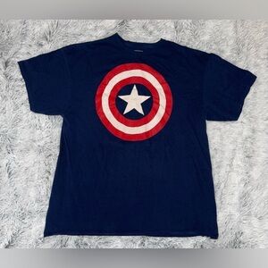 Marvel Comics Captain America Shield Distressed Logo T-shirt Size XL